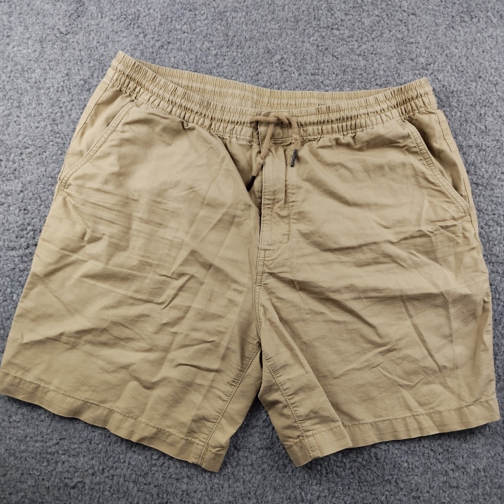 Patagonia Mens Lightweight Hemp Shorts Tan Khaki Elastic Waist Drawstring Large
